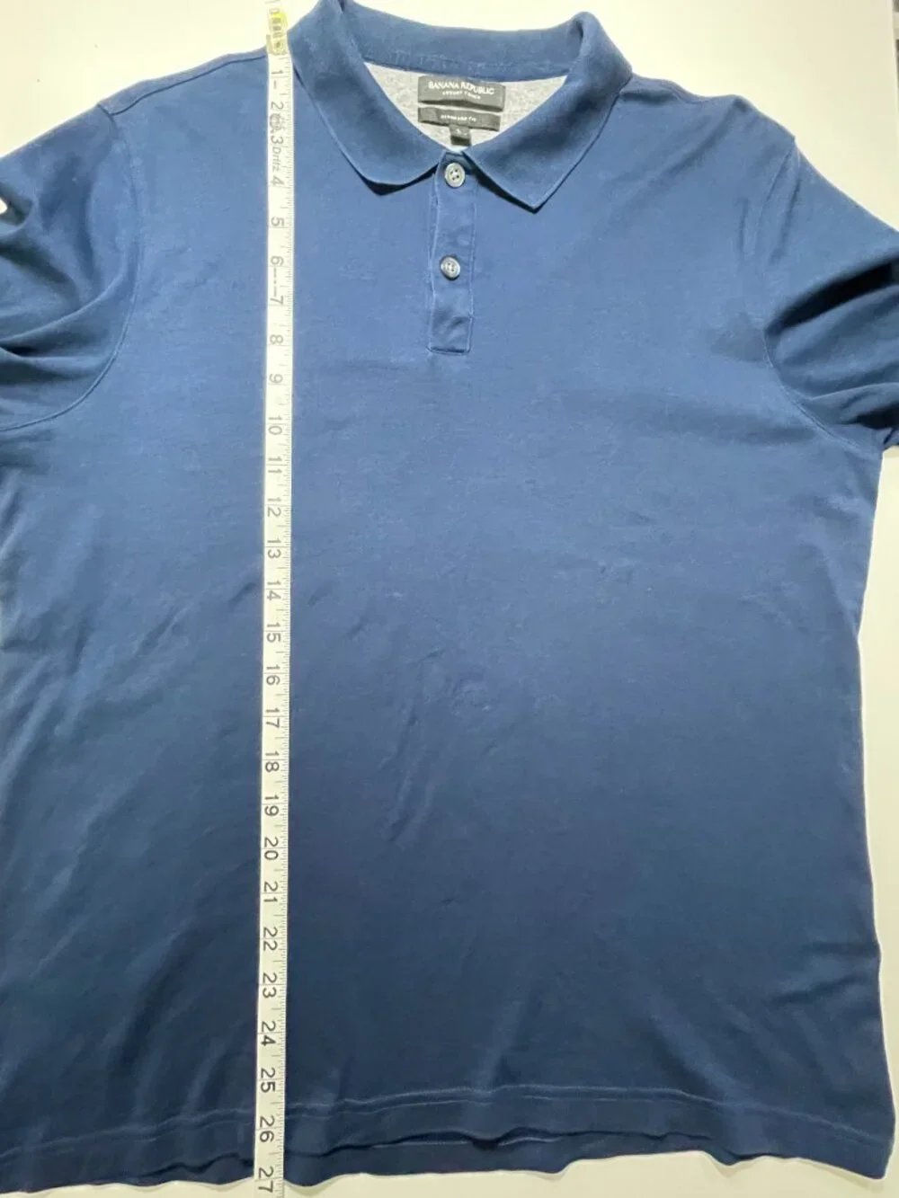 Banana Republic Men’s Navy Luxury Touch Polo Size L Standard Fit Cotton